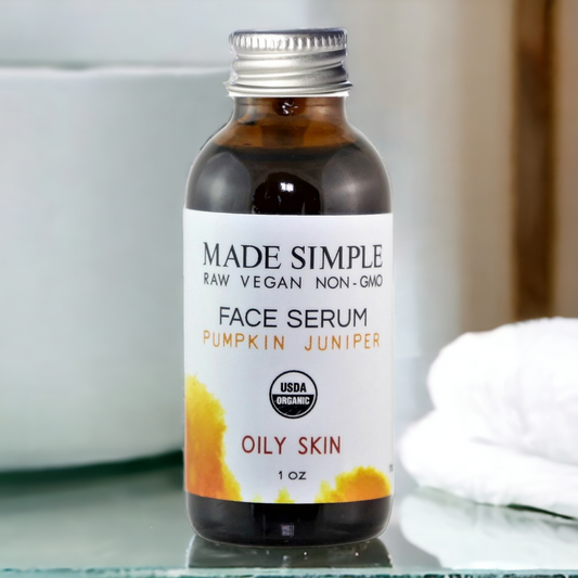 Pumpkin Juniper Face Serum for Oily Skin - Certified Organic, Vegan & Cruelty-free